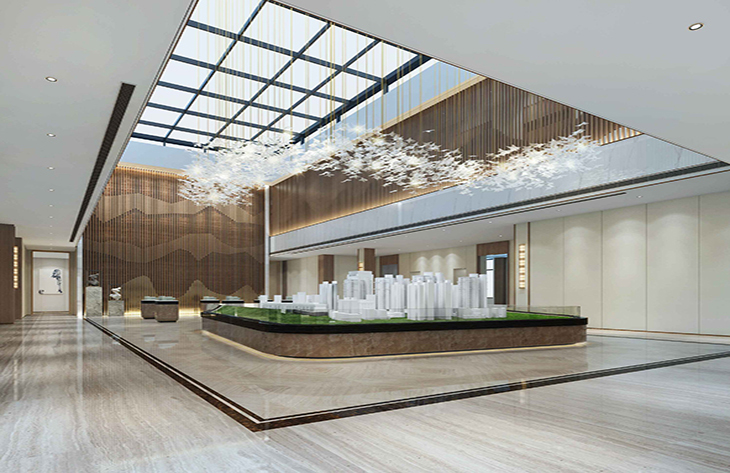 售樓部沖孔鋁單板、鋁方通、鋁隔斷、鋁窗花